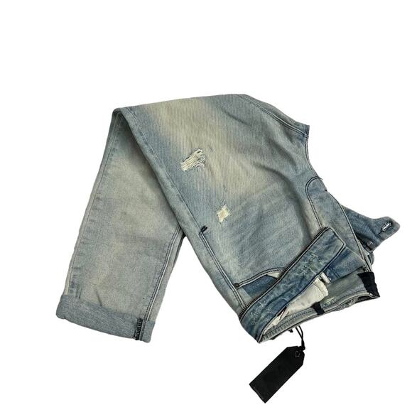 NEW ! RTA CHAPLIN WASHED TORN ZIP AROUND JEAN SIZE-27 - Picture 9 of 15